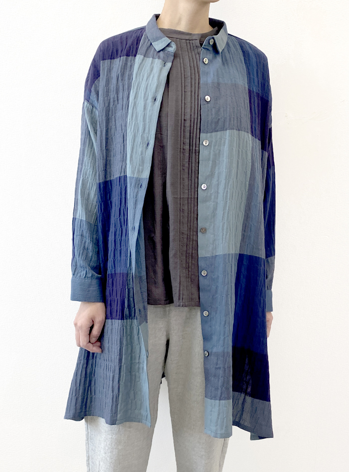 先染めロングシャツ