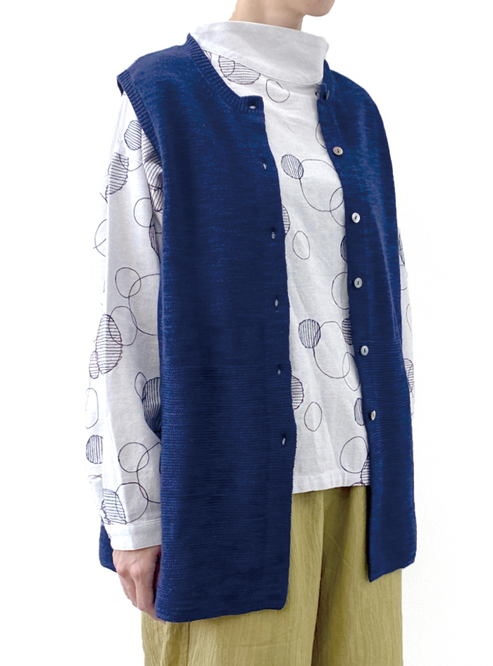 30%OFF! 綿麻スラブチュニックベスト