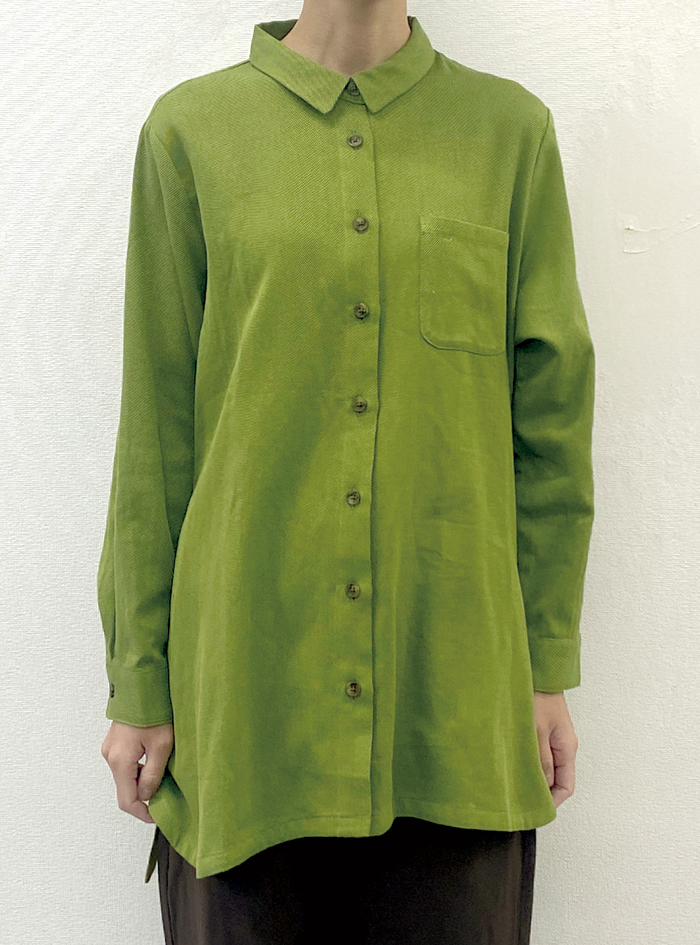 30%OFF! 綿綾織りチュニックシャツ