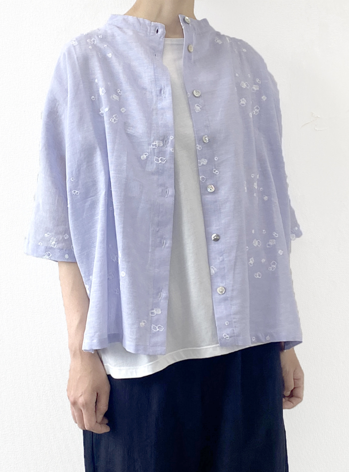 ☆綿麻刺繍2wayドルマンブラウス