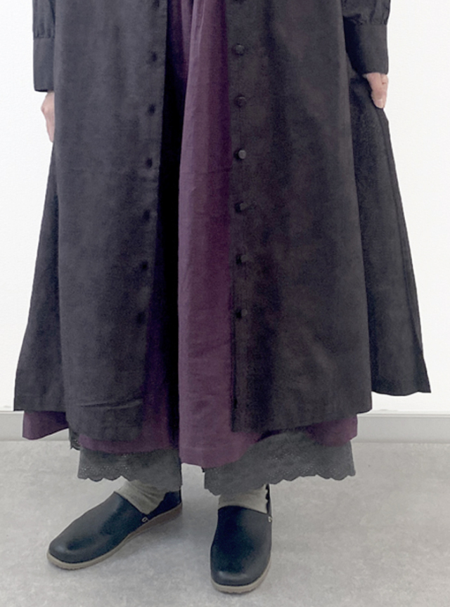 ビエラ裾ゴムレーシーペチスカート