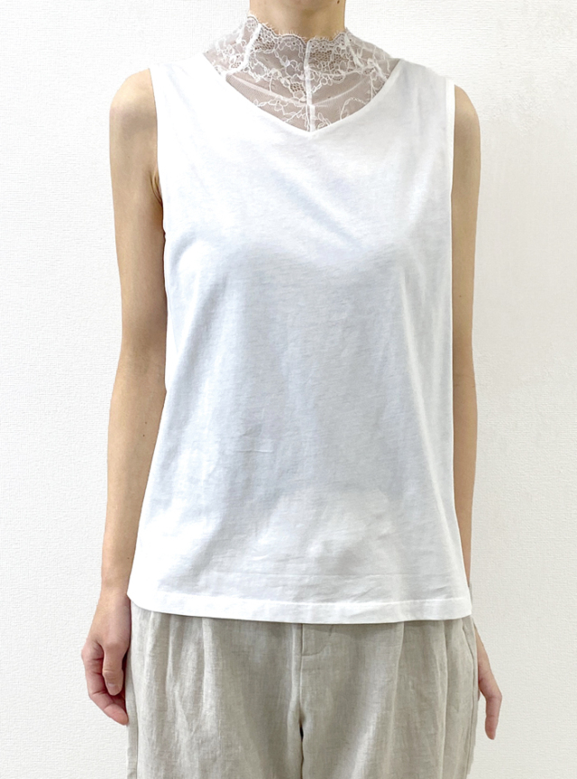 50%OFF! 天竺レーシーレースタンクトップ