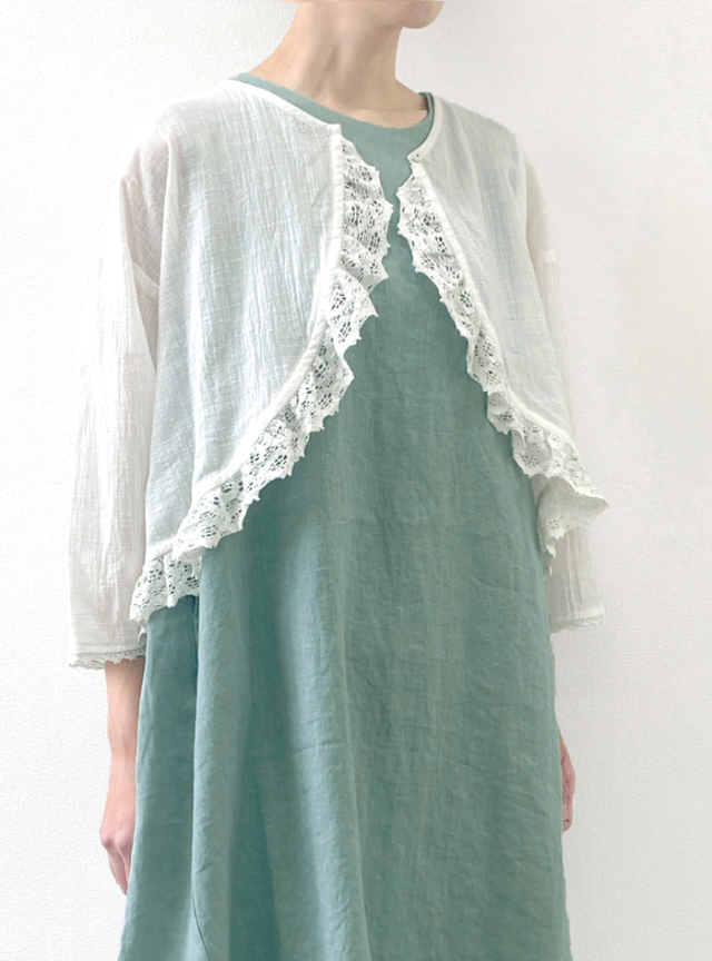 50%OFF! スラブガーゼレーシーカーディガン ELLIFE ONLINE SHOP