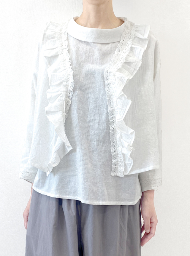 50%OFF! スラブガーゼフリルカーディガン