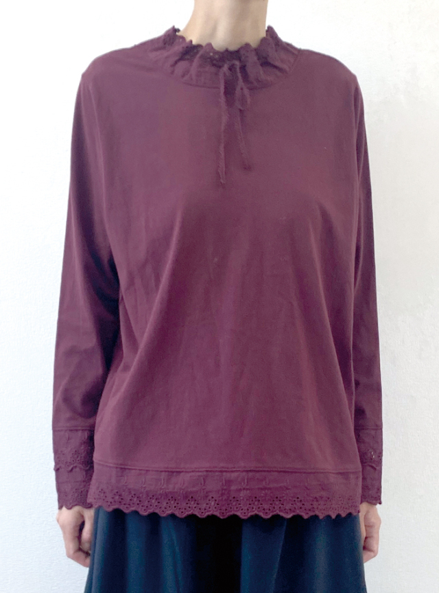 天竺レーシーリボンプルオーバー