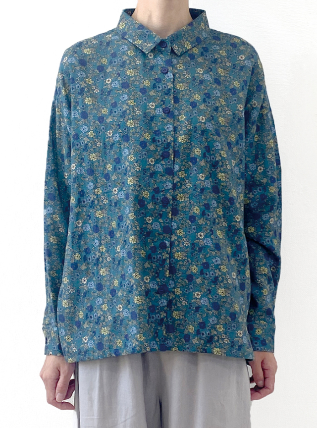 50%OFF! 花プリントシャツブラウス