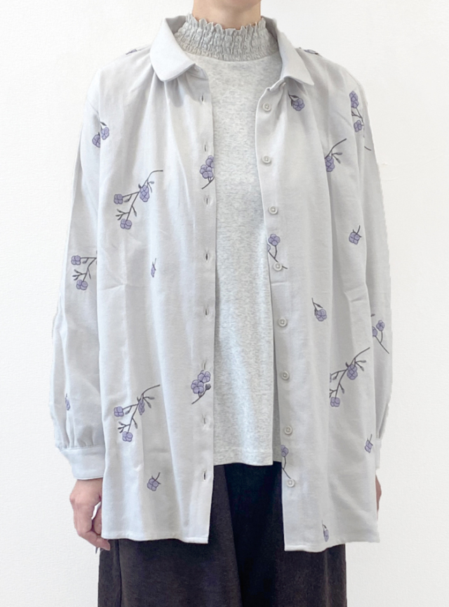 50%OFF! 綿花刺繍チュニックブラウス