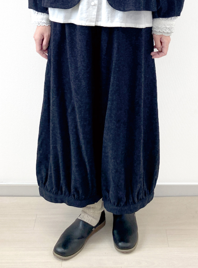 コットンツィードバルーンキュロット