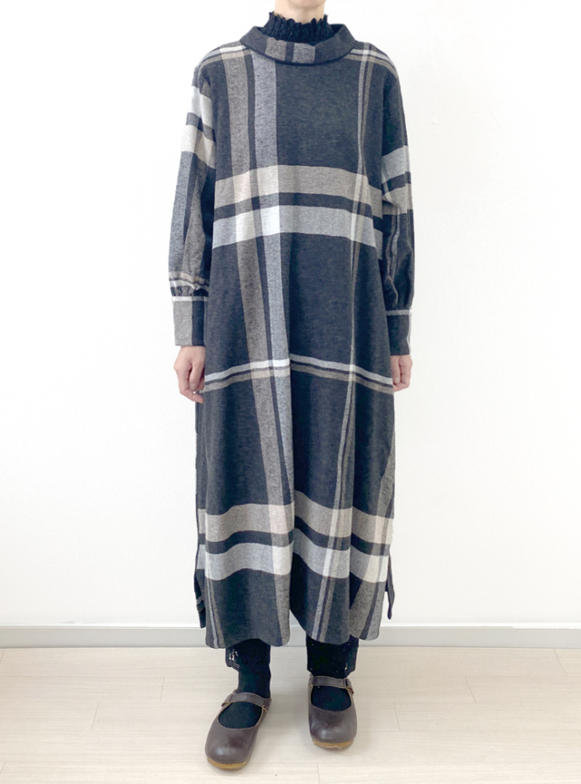 50%OFF! ツィードターンカラーワンピース