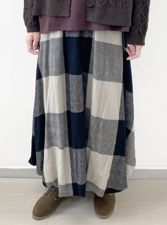 ツィードバルーンスカート