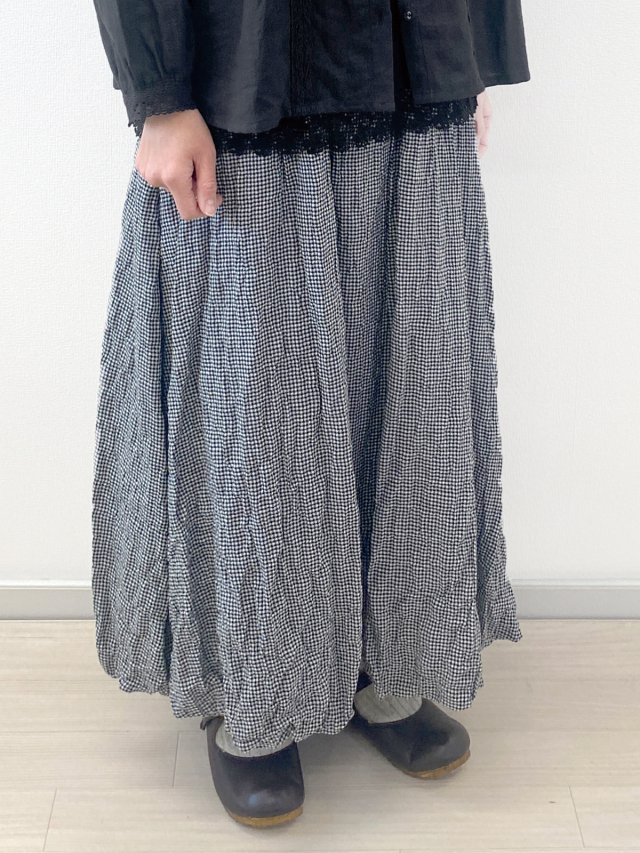 先染めバルーンスカート