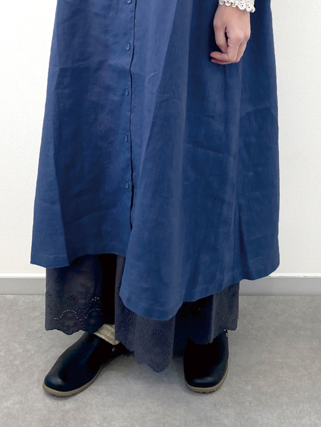 スカラ刺繍ティアードペチパンツ