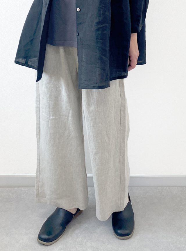 50%OFF! リネンセミワイドパンツ