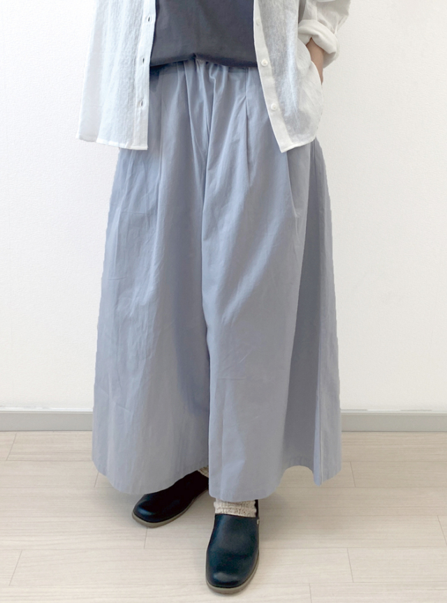 コットンツイルセミワイドパンツ