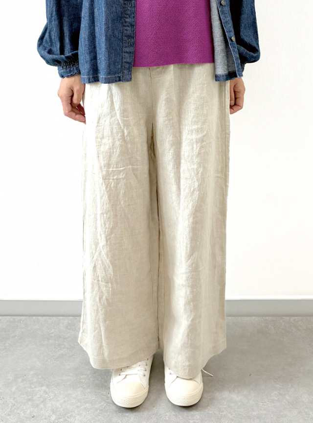 50%OFF! 麻ストレートパンツ