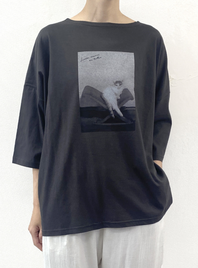 天竺ネコゆったりTシャツ