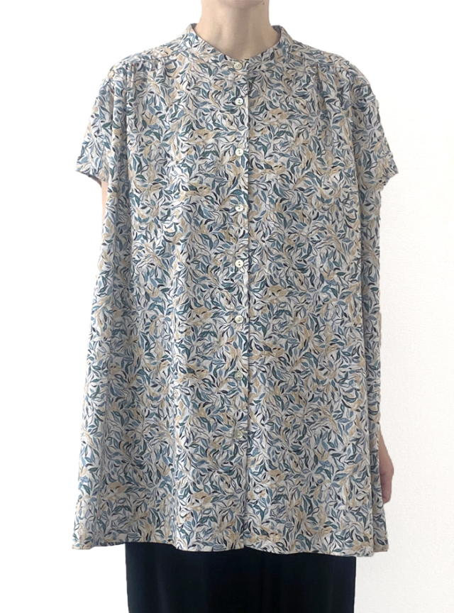 30%OFF! 綿プリントチュニックブラウス