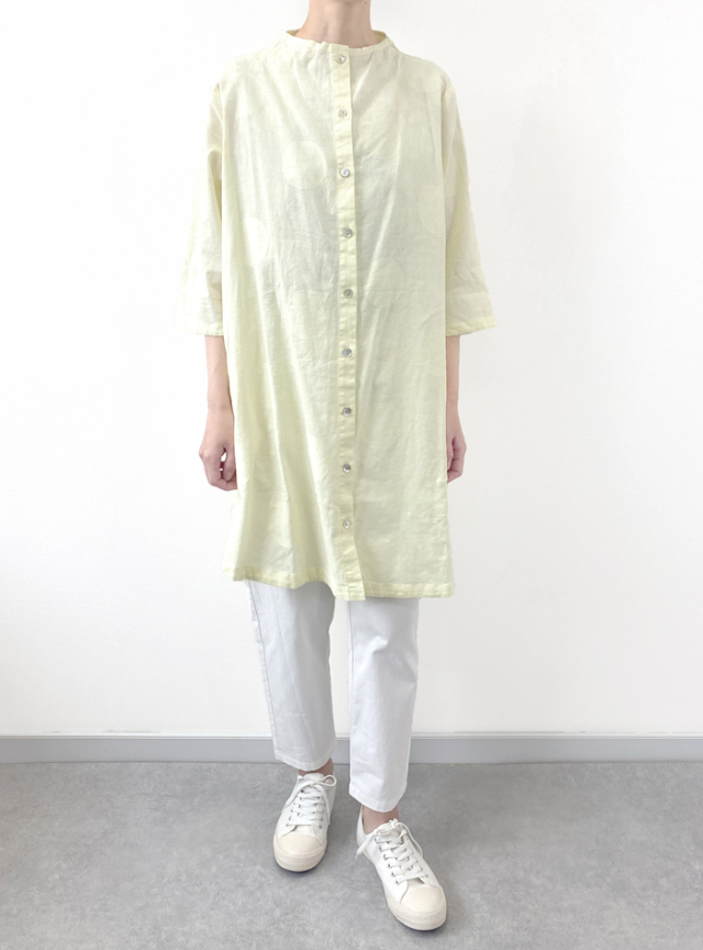 50%OFF! ドットジャガードセミボトルネックワンピース