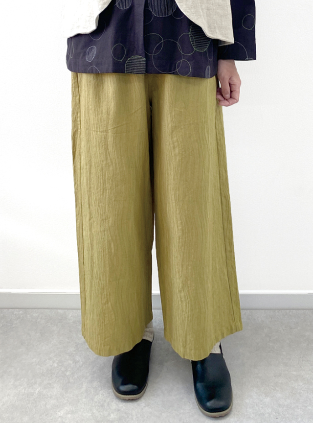 ジャカードセミワイドパンツ