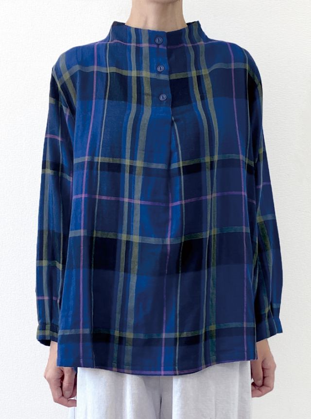 ☆チェックボトルネックプルオーバー