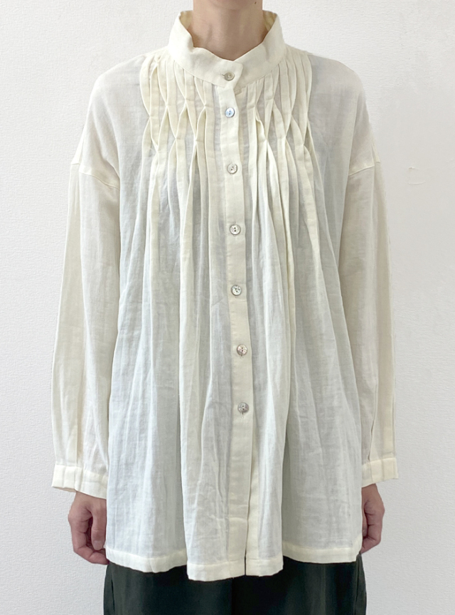 30%OFF! Wガーゼフロントタックブラウス