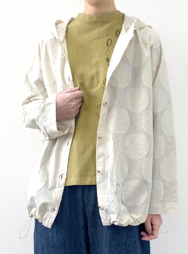 ドットジャカードブルゾンジャケット