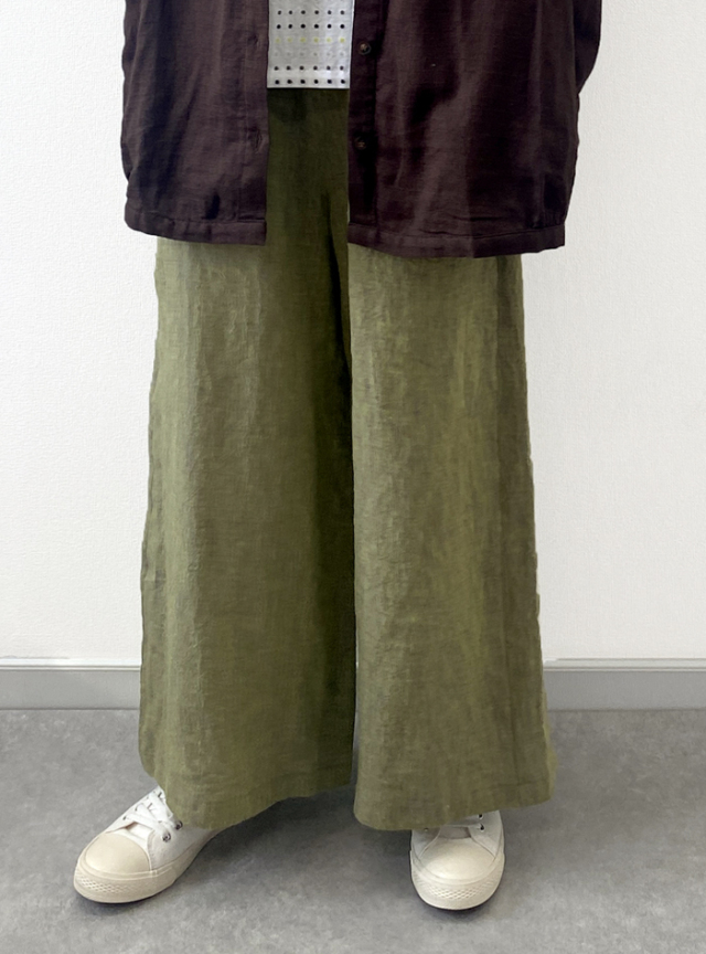 リネンワイドパンツ