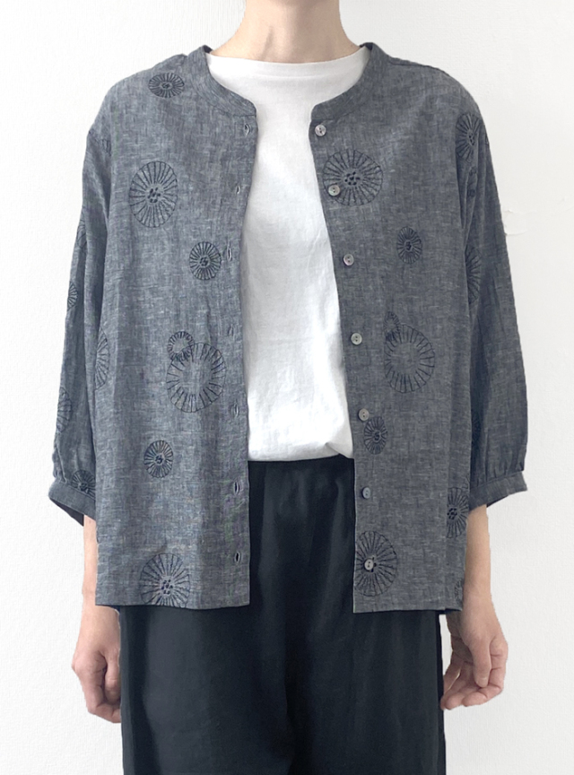 綿麻刺繍2wayドルマンブラウス