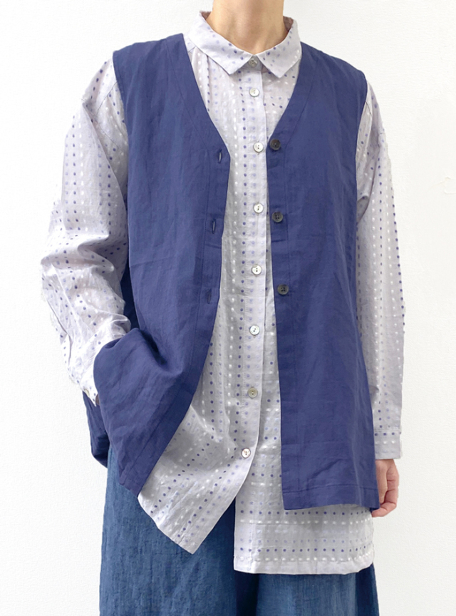 麻チュニックベスト