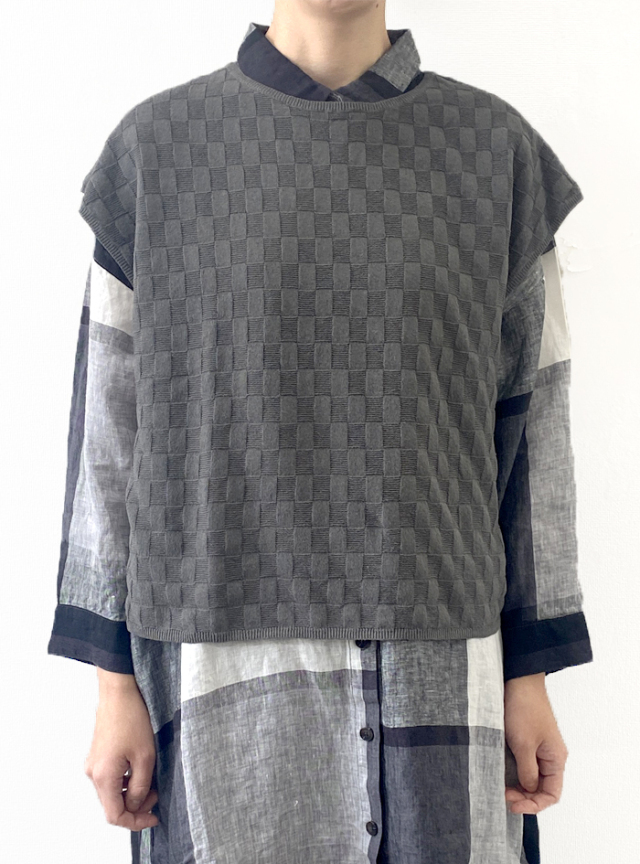 綿麻ニットベスト