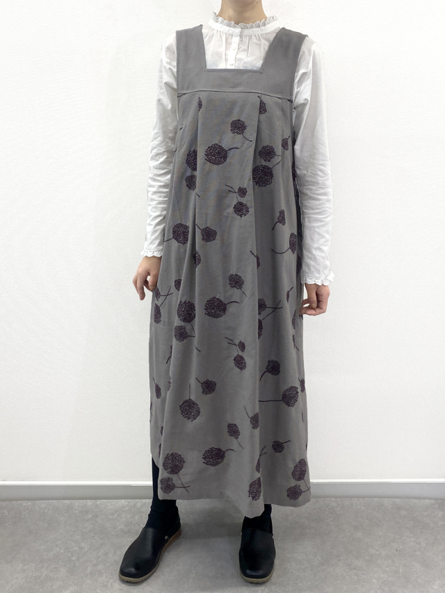 30%OFF! わたげ刺繍2wayジャンパースカート