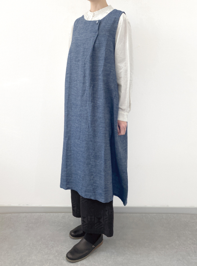 リネン綾ジャンパースカート