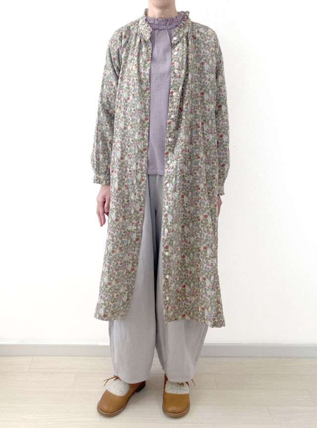 50%OFF! 花プリントフリルワンピース