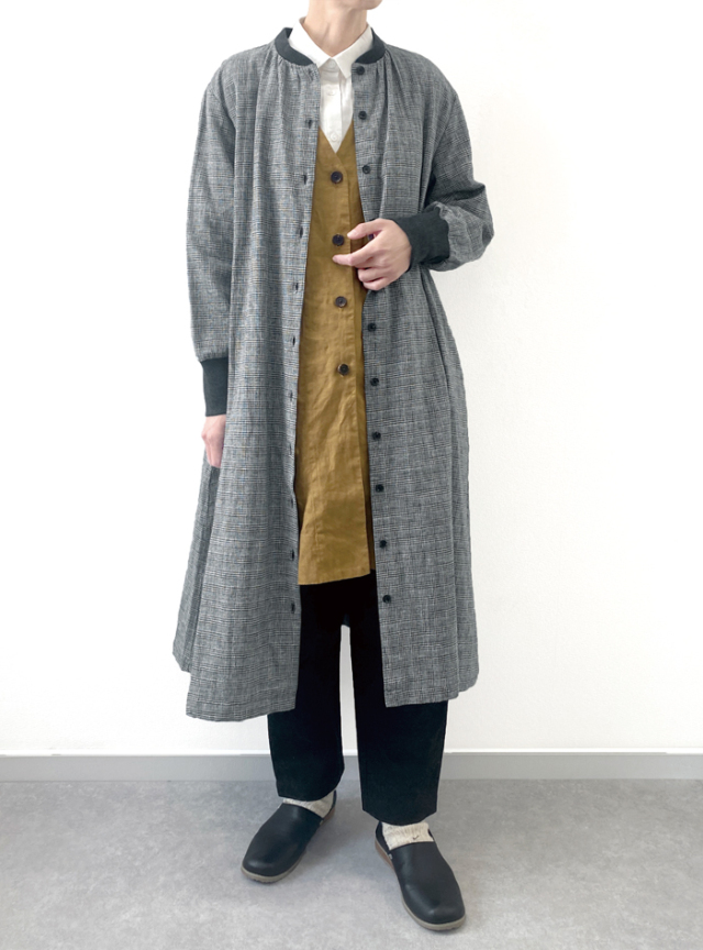 接結リブ使いワンピース