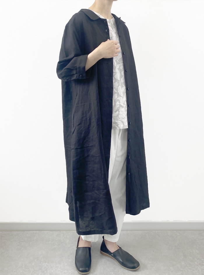 50%OFF! リネン前開きワンピース
