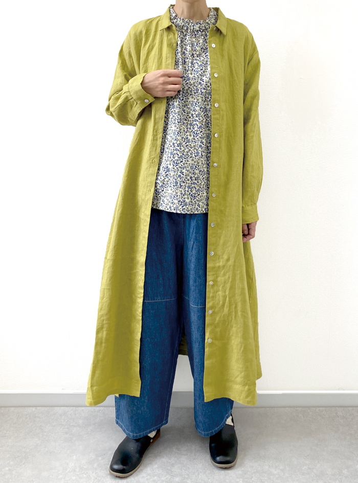 30%OFF! 麻シャツワンピース