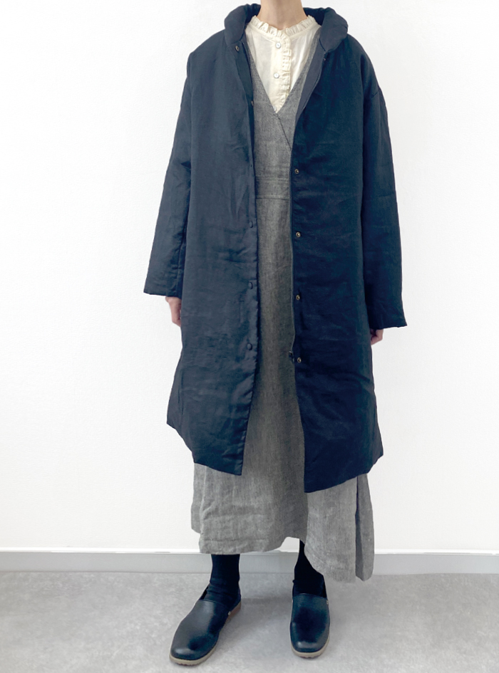 ☆リネンショールカラーダウンコート