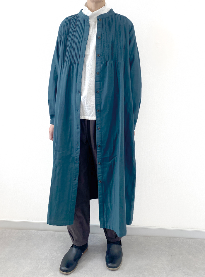 30%OFF! 綿綾接結ピンタックワンピース