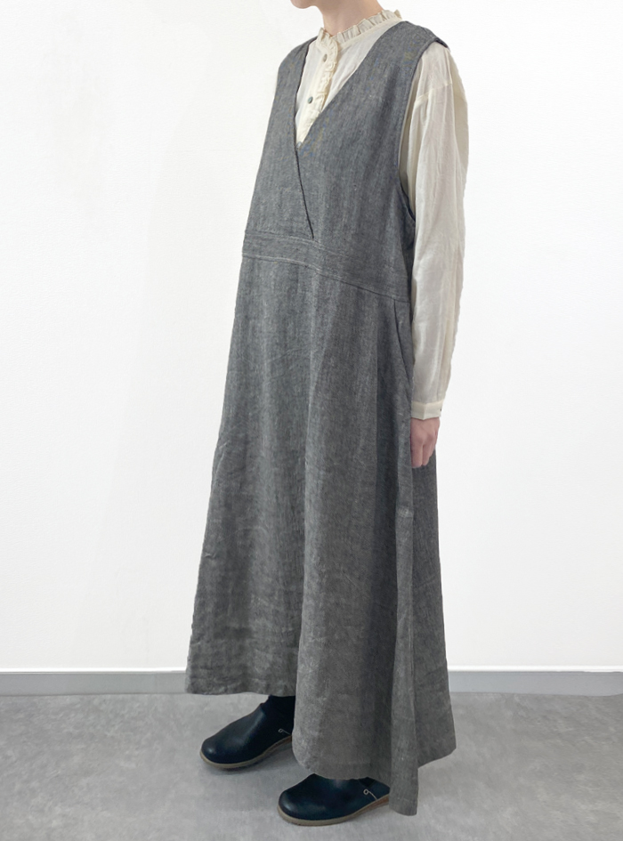 30%OFF! リネン綾ジャンパースカート