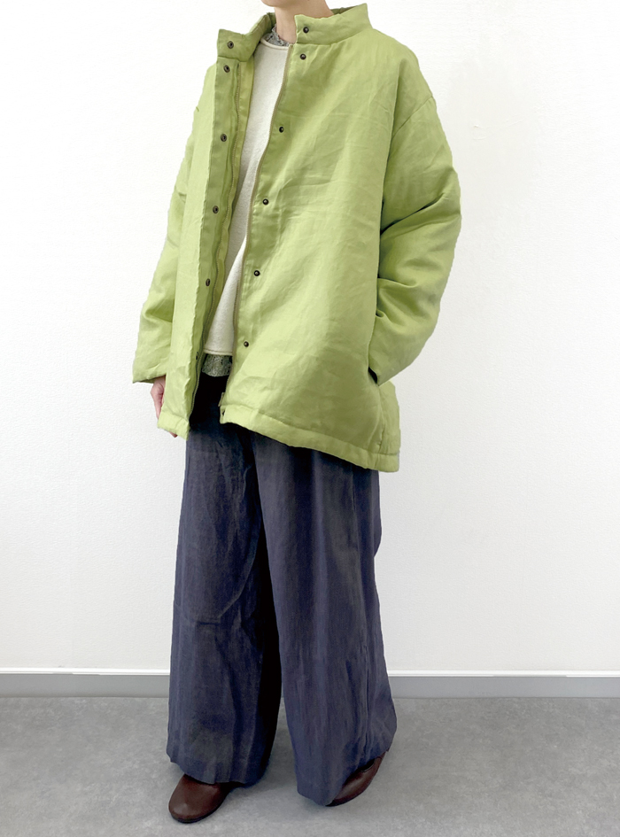 ☆リネンハイネックダウンコート