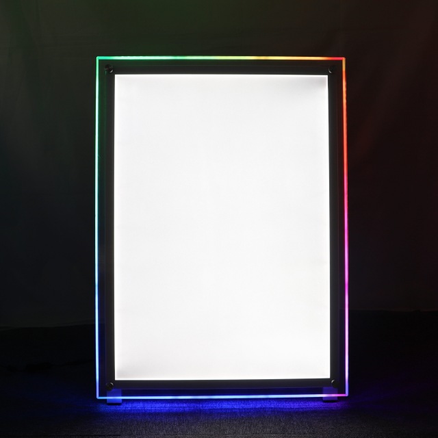 【型番：FC50ST-B1】アクリル LED スタンド看板、レインボーカーラ スタンド  片面  B1サイズ