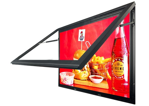 OKH30N-B2-BK 看板 屋外対応 屋内外兼用 ポスターフレーム B2 アルミフレーム 店舗用 壁付け看板 メニューボード メニューコルトン 掲示板 耐衝撃 メニュー看板 お店 特寸注文可能 取っ手付き