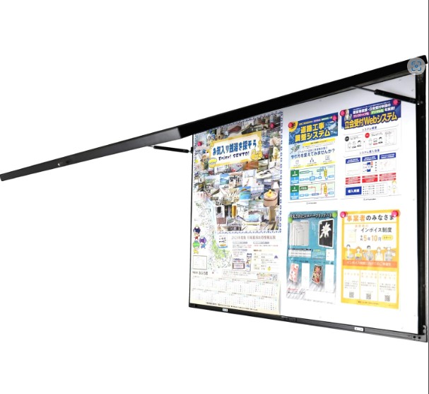OKH35N-A1-BK 非電飾　看板 屋外対応 屋内外兼用 ポスターフレーム A1 アルミフレーム 店舗用 壁付け看板 メニューボード メニューコルトン 掲示板 耐衝撃 メニュー看板 お店 特寸注文可能 取っ手付き