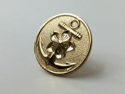 ピンバッチ(桜イカリ・ゴールド丸型直径20mm)