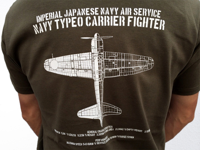 Tシャツ(大日本帝国海軍 零式艦上戦闘機)