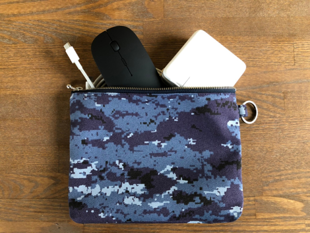 フラットポーチ 海上自衛隊デジタル迷彩柄