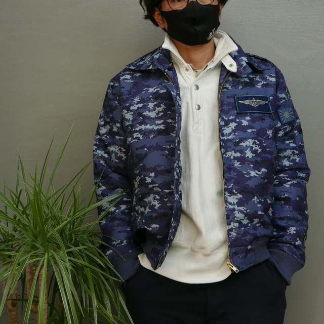 海自デジタル迷彩中綿入り防寒ジャンパー ファー付き サイズ表記M 海自デジタル迷彩中綿入り防寒ジャンパー ファー付き サイズ表記M