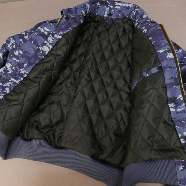 海自デジタル迷彩中綿入り防寒ジャンパー ファー付き サイズ表記M 自衛隊 グッズ 海自迷彩 海自 デジタル迷彩 簡易ジャンパー