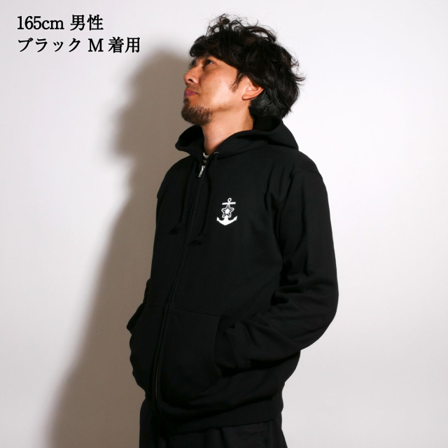 香賀美夕イガ　パーカー 桜イカリマークジップアップパーカー