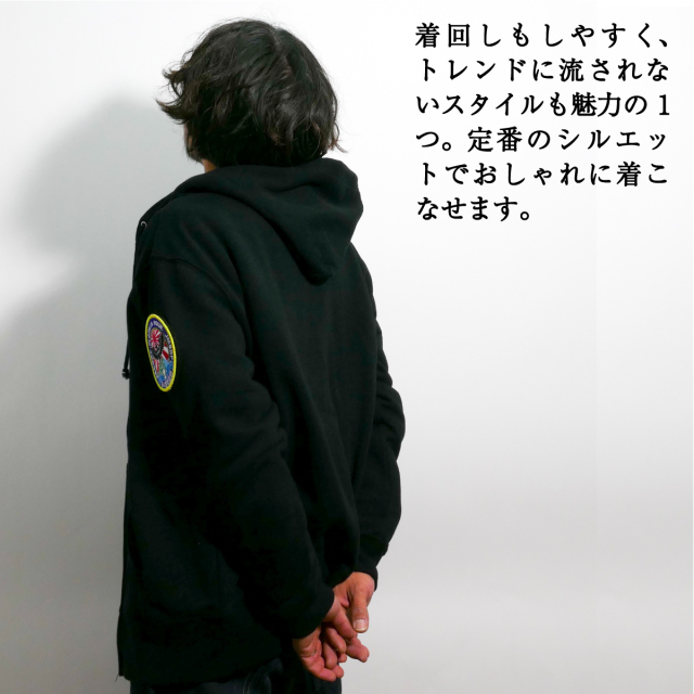 ワッペン parka nissyグッズ パーカー black AAA パーカー のフリマ